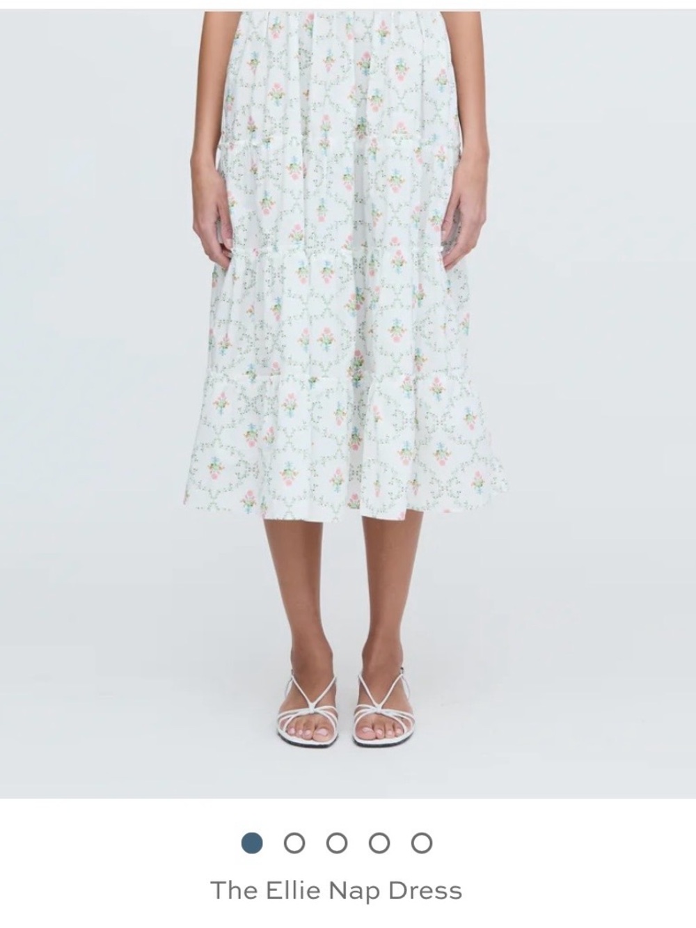 Hill House Ellie Nap Dress - Pastel Trellis Floral, Extra Small - Picture 5 of 7